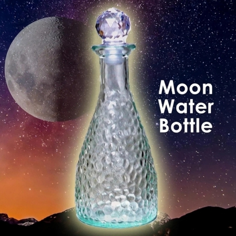 Decorative Hammered Glass Bottles with Stoppers, 6.875 x‎ 2.625 in. - Picture 8 of 12